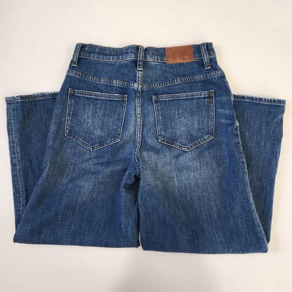 Madewell Wide Leg Crop Jeans High‎ Rise Women's Size 26 Blue Denim Stretch